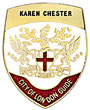 Reproduction of Karen Chester's London Guide Badge